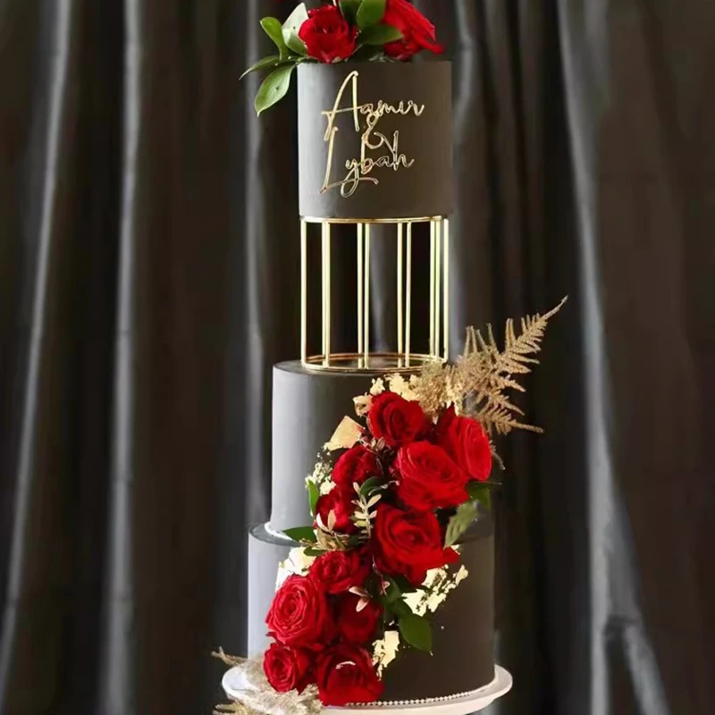 Floating Cake Stand Gold Floating Cake Stand for Wedding Cakes Separator Stand Birthday Party Cake Decoration