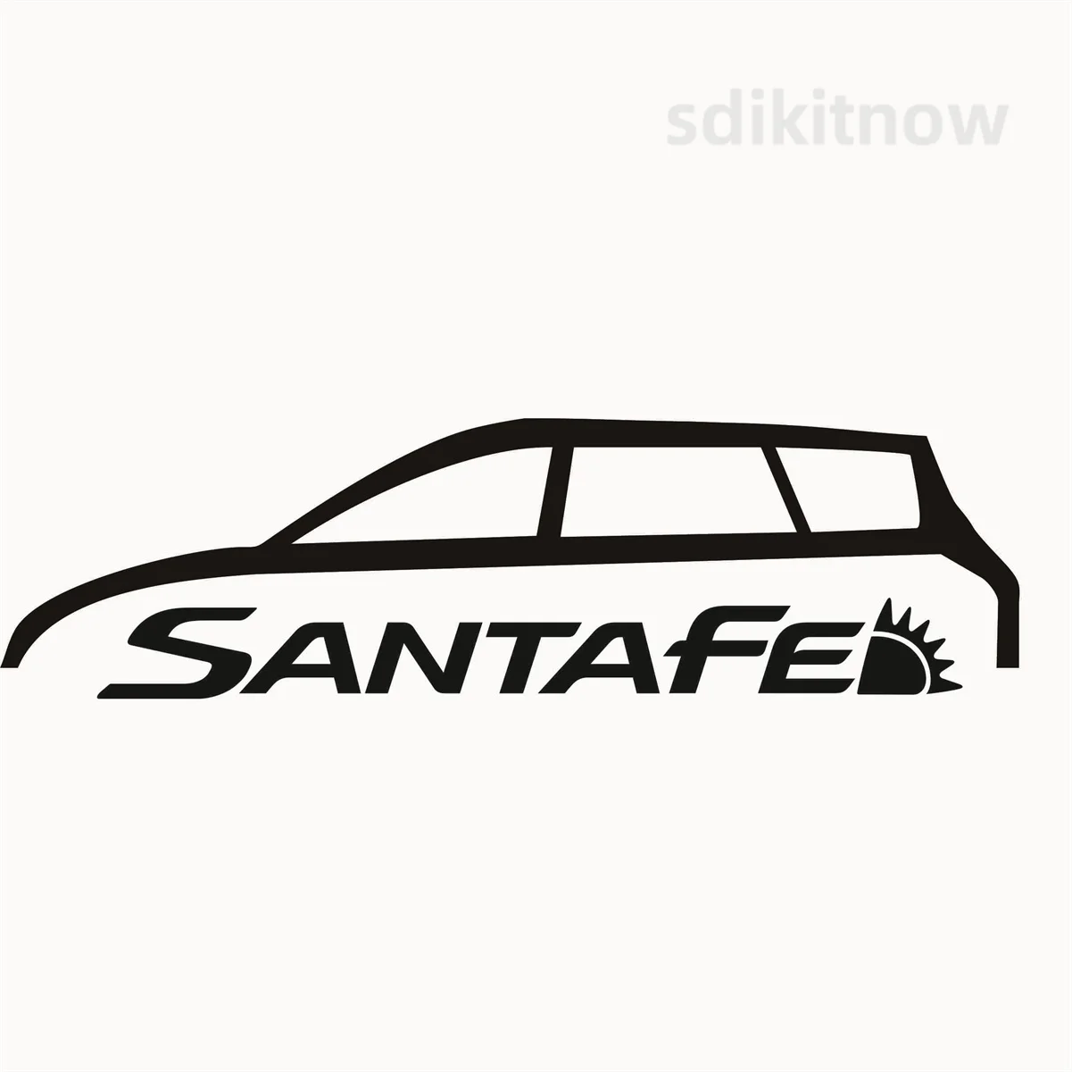 Car Sports Sticker Styling Window Door Decoration Decal For hyundai Santa  fe SANTAFE 2008 2013 2014 2015 2023 2022 accessories - AliExpress, image size:1201x1200