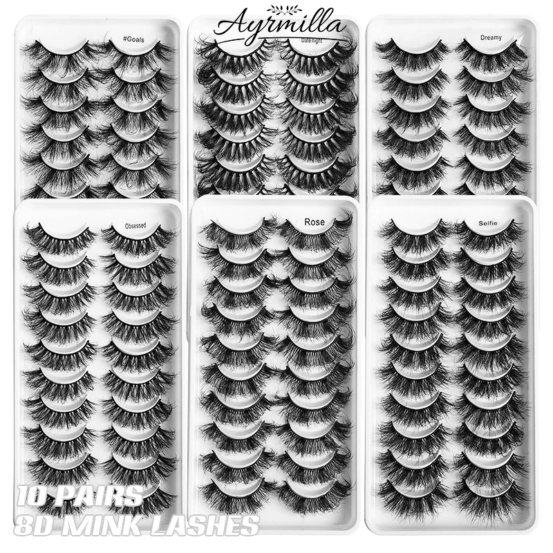 NewFalseEyelashes510Pairs3DMinkLashesNaturalDramaticVolume