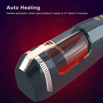 Automatic Male Masturbator Cup Real Vagina Telescopic Rotation Sucking Vibrator Blowjob Masturbation Adults Penis Sex Toys