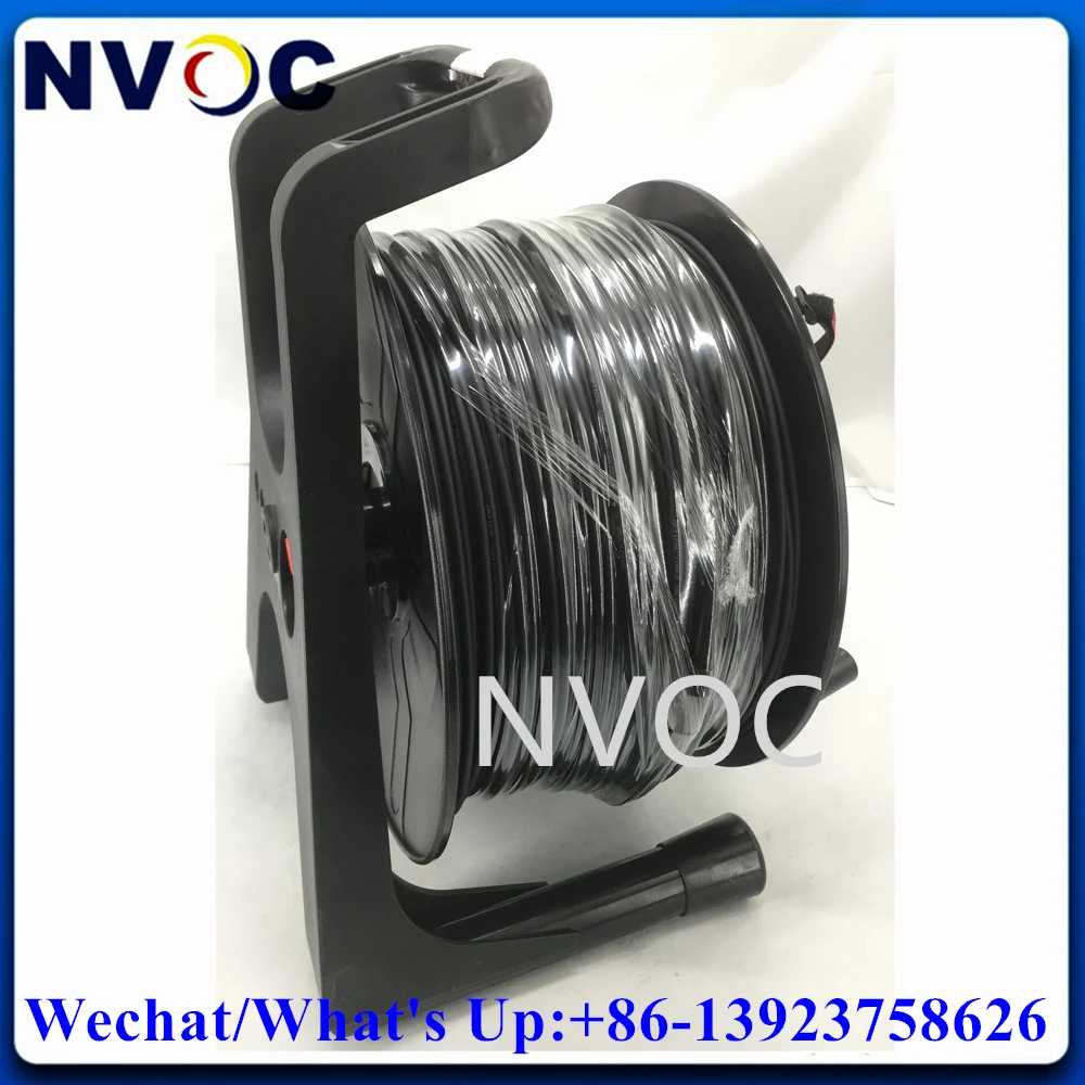 4Core 300M SM G657A1,LSZH/TPU PDLC Waterproof Connector with PCD380 Cable  Wire Reel 4F LC Armored Fiber Optic Patch Cord Cable