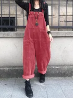 ZANZEA Autumn Rompers Solid Wide Leg Playsuits Women Casual Straps Suspender Overalls Vintage Corduroy Jumpsuits Overszie 2025 - Image 6