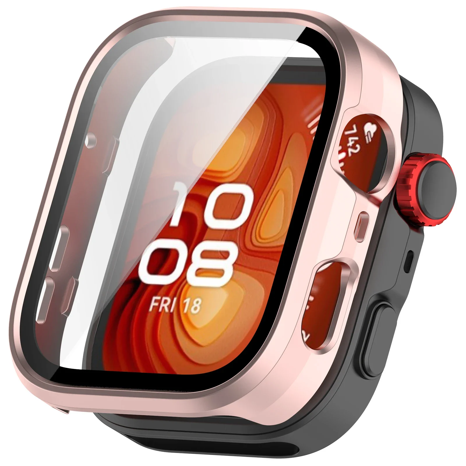 Premium Tempered Glass Protective Case: All-Around Shield for Huawei Watch Fit Series