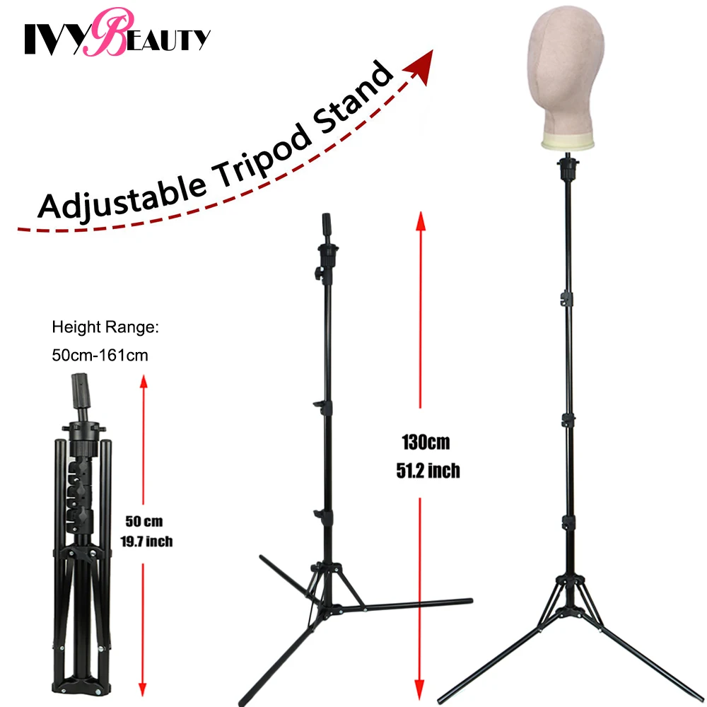 

New 161Cm Tripod Stand For Mannequin Head Upgrade Foldable Wig Head Stand Tripod For Cosmetology Salon Hairdressing Training