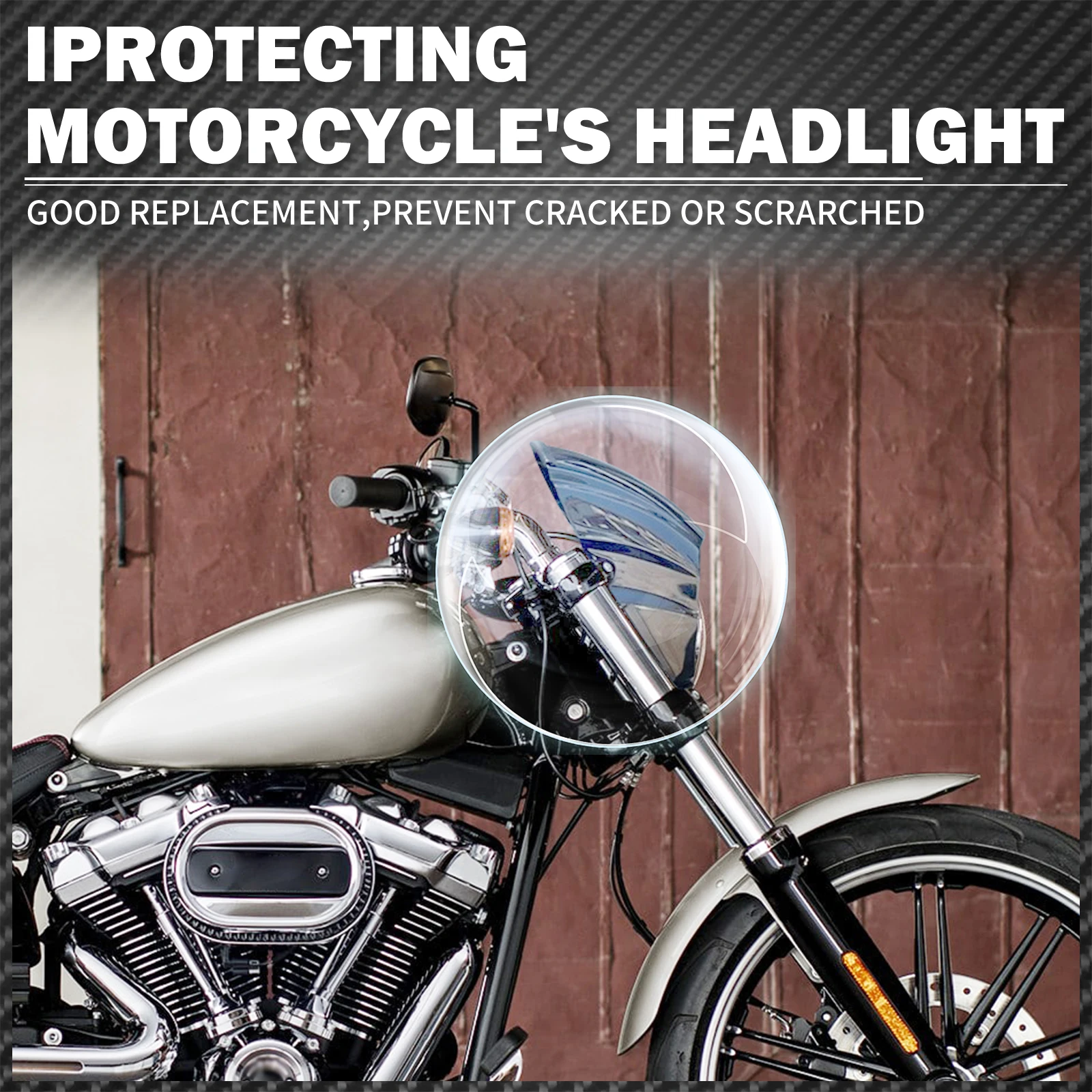 Motorcycle Gloss Black/Matte Black Front Headlight Faring Cover