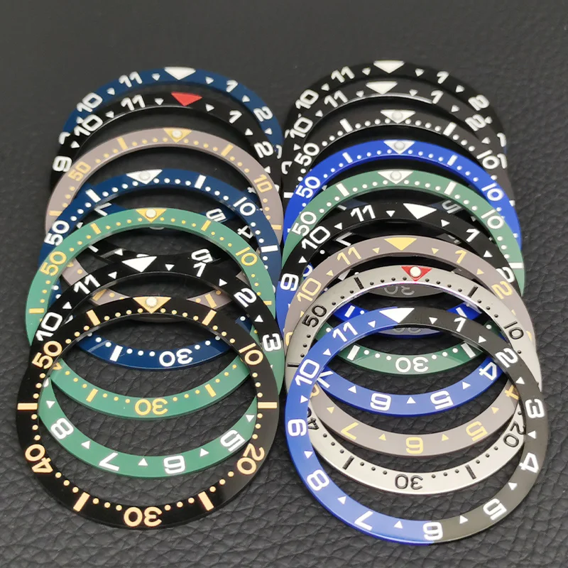 38Mm X 31.5Mm Fashion Ceramic Watch Bezel Insert Adatto A Seiko Skx007 Skx009 Srpd Custodie Per Orologi Nh35 Nh36 Movimento Parti Di Orologi Da Uomo