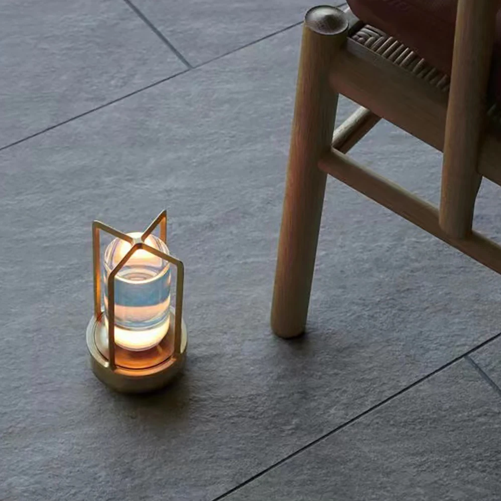 crystal lamp Plastic bedside table bedroom led Touch table lamp Restaurant decoration atmosphere Night light 5