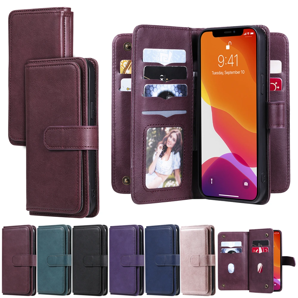 Custodia Porta Carte Flip Splicing In Pelle Tinta Unita Per Sony Xperia 1 5 10 V Vi Ii Vintage Preppy Rock Cover Portafoglio Custodie Magnetiche