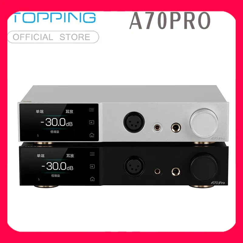 

TOPPING A70Pro Headphone Amplifier XLR/4.4mm/6.35mm Output Balanced Input A70 PRO Hi-Res Amplifier Great Companion A70 Pro