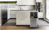 60 Liter / 16 Gallon Rectangular Hands-Free Dual Compartment Recycling Kitchen Step Trash Can with Soft-Close Lid, Brushed Stain 5