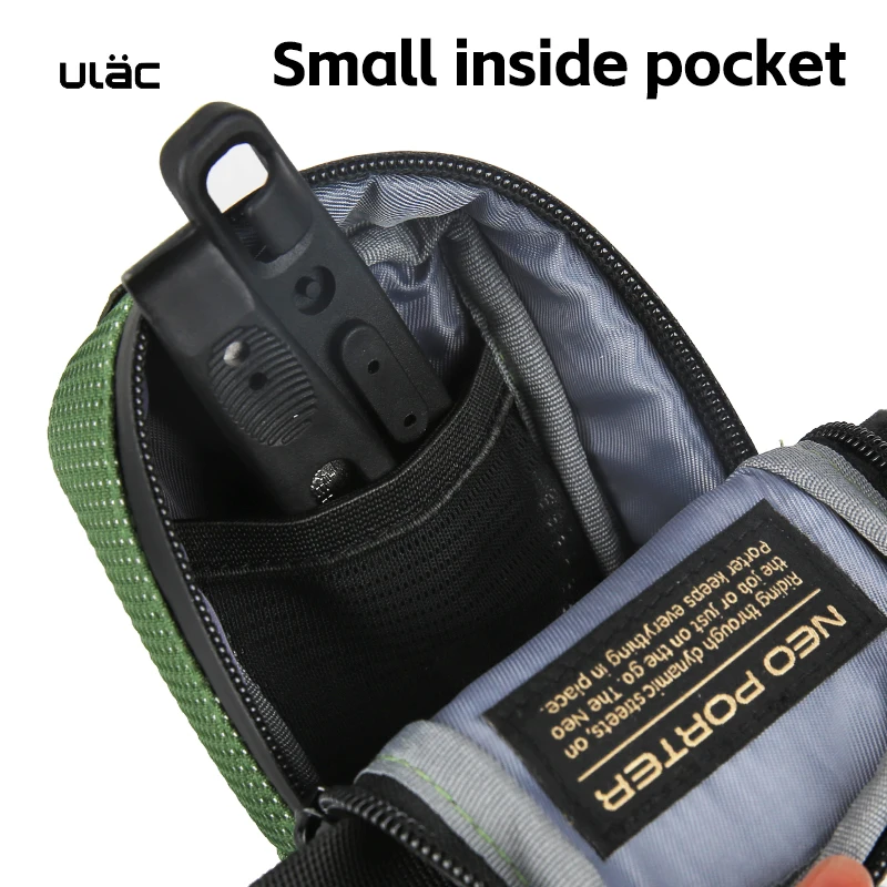 Compact Waterproof Bicycle Saddle Bag - Shockproof, Durable Fabric Rear Pack Tail Pouch