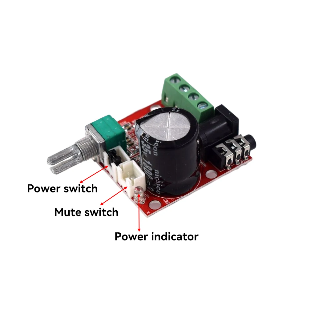 Power Amplifier Board 2x10W Dual Channel 3 5mm Connector Audio Amp Module Speaker Music Replacement Sound Component power amplifier board 2x10w dual channel 3 5mm connector audio amp module speaker music replacement sound component