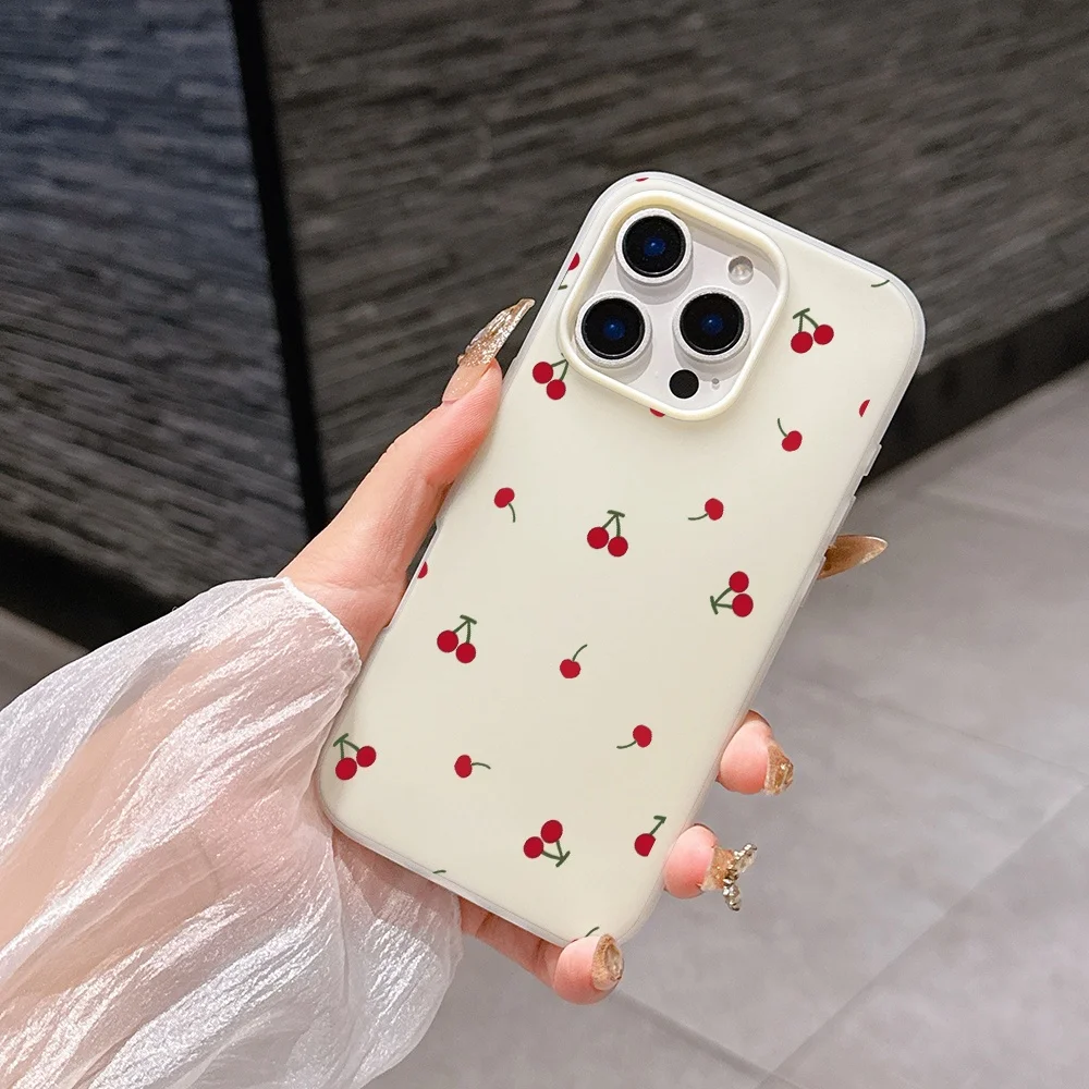 Polka Dots and Small Flowers Cherry Cute Phone Case Cover