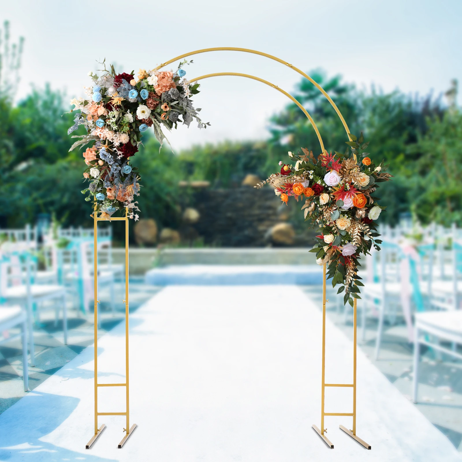 Wedding Arch Stand Set 7.2ft Wedding Party Decor Arch Stand With Base Balloon Backdrop