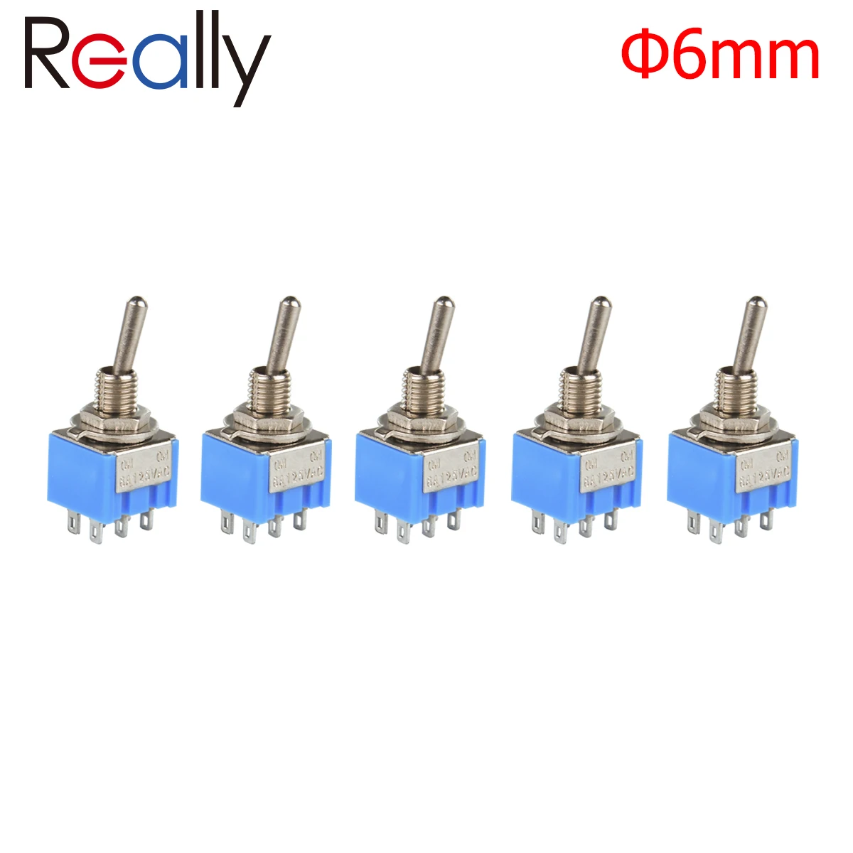 5Pcs 6mm Mini Toggle Switchs 2 Position 3 Position Latching Switch MTS ...