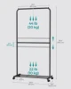 SONGMICS Clothes Rack with Wheels, Double-Rod Clothing Rack for Hanging Clothes 6