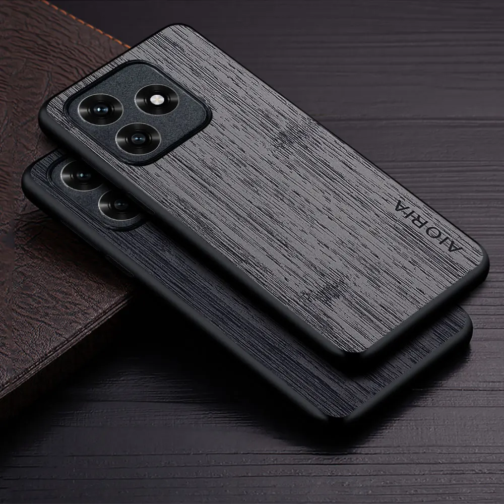 Luxury Bamboo Wood Pattern Leather Phone Cover for Honor - Premium Case Coque