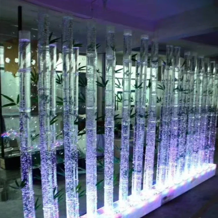 LED Vortex Bubble Fountain Tornado Fengshui Smart Lighting Rain Waterfall Cabinet Wall Tiles Wine Cabinet