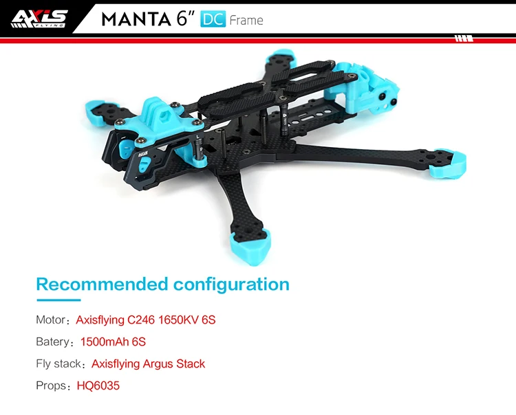 

Axisflying MANTA3.6 Inch X /MANTA 5inch DC /MANTA 6 inch DC Drone Frame KIT для дрона свободного стиля O3 FPV