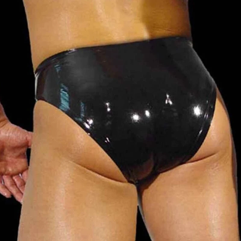 Handmade Men's Latex Rubber Underpants Briefs 0.4mm Panties
