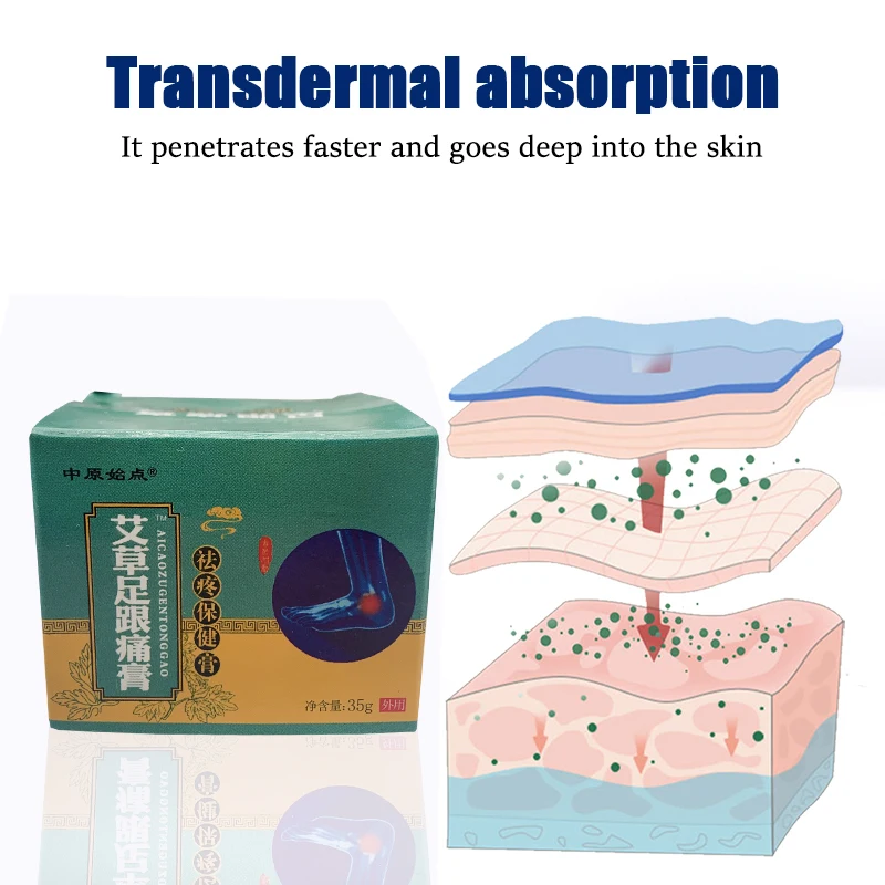 

35g Heel Pain Relief Cream Arthritis Tendinitis Calcaneus Foot Analgesics Relieve Fatigue Dressing Ankle Joint Strain Pain Care