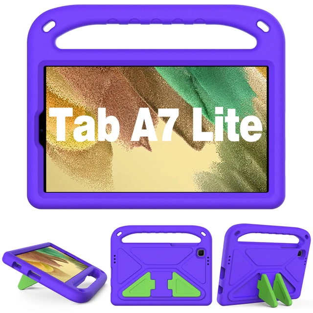 For Samsung Galaxy Tab A7 Lite Case EVA Tablet Stand Cover Case for Galaxy Tab A7 Lite SM-T220 SM-T225  8.7 inch  Kids Case PURPLE