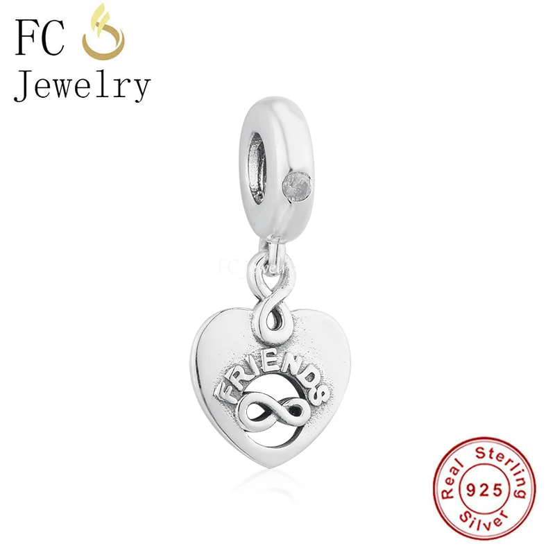 

FC Jewelry Fit Original Charms Bracelet 925 Sterling Silver Friends Forever Infinity Symbol Bead For Making Women Berloque 2022