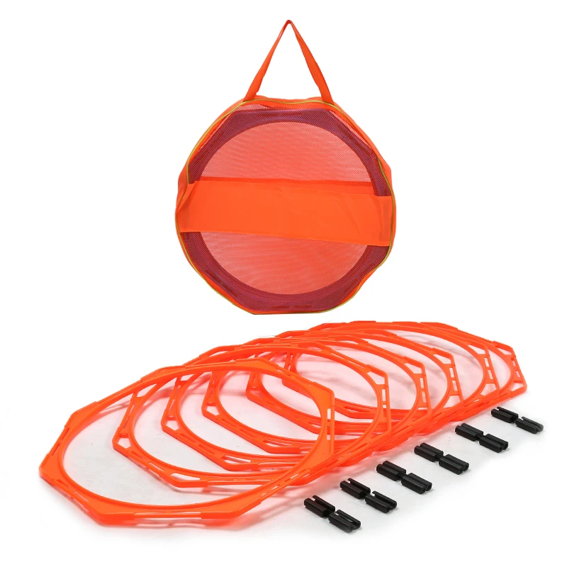 6Pcs With Bag 50cm Octagonal Training Ring Agility Ring Fitness Football Basketball Training Speed Rings