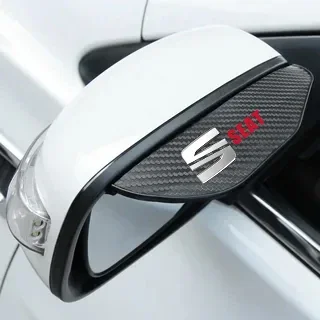 2Pcs Carbon Fiber Car Rearview Mirror Eyebrow Rain Cover for Seat Cupra Leon 5f Ibiza 6l 6j Leon 1p Cushion Altea Xl Decor