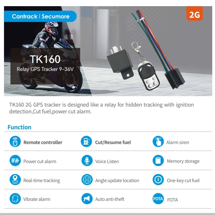 cantrack relais gps tracker 2g suivi gps du vehicle secumoreplus locator