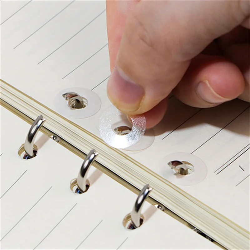 4 Sheets Loose-leaf Hole Repair Subsidy Punch Reinforcements Protectors Paper Rings Binder Labels Reinforcers Stickers