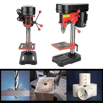 350W Mini Bench Drill Bench Drilling Machine Variable Speed Drilling Chuck 1.5-13mm 5 Speed For DIY Wood Metal Electric Tools 2