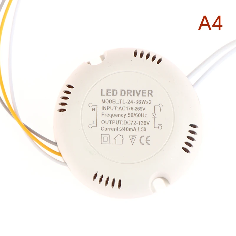 LED 드라이버 조명 천장 전원 공급 장치, 이중 색상 조명 AC176-265V, 8-24W, 25-36W