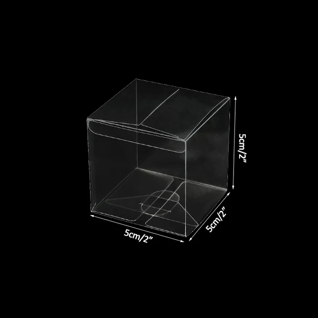 10Pcs Clear PVC Candy Gift Box Transparent Cookie Chocolate Cake Packaging Boxes Baby Shower