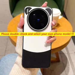 Cute Stylish Cartoon Panda PU Leather Shockproof Phone Case with Camera Protection for Vivo X300 (Panda Color)