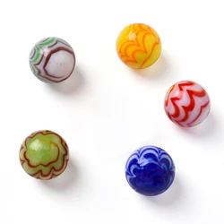 Ensemble de 5 boules de verre de 16mm, boules de bain à bulles, Machine à Pinball, pour bétail, petits marbres, jouets Pat, perles Parent enfant rebondissantes 