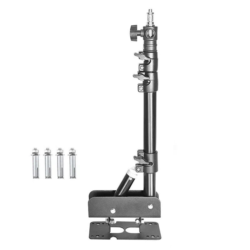Wall Mounted Boom Arm Stand 110cm Extendable Strobe Lighting Gears Holder Flexible for Home Studio SPA Beauty Salon Massage Lamp