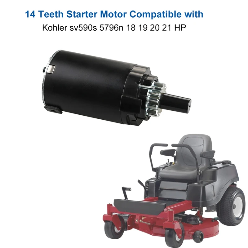 14 Denti Motorino Di Avviamento Cropper Tagliaerba Per Kohler Sv590S Sv530S Cub Cadet Lt1045 Lt1042 20098 11-S Yth20K46 18 19 20 21