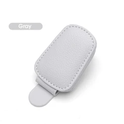 Magnetic Car Visor Sunglasses and Card Holder Clip - Durable and Stable Eyewear Organizer (Gray)