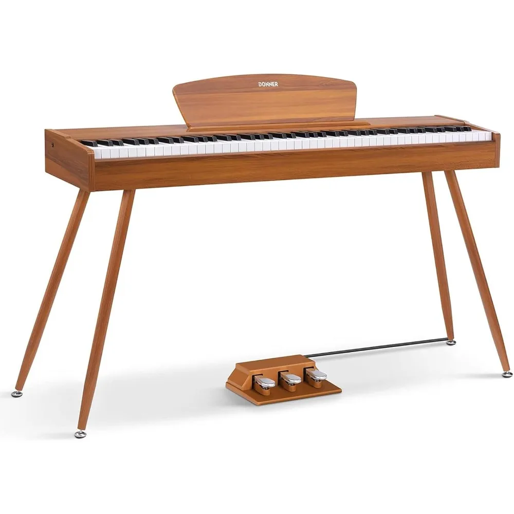 Digital Piano 88 Key Weighted Keyboard,Full-size Electric Piano for Beginners,with Sheet Music Stand, Triple Pedal,Power Adapter