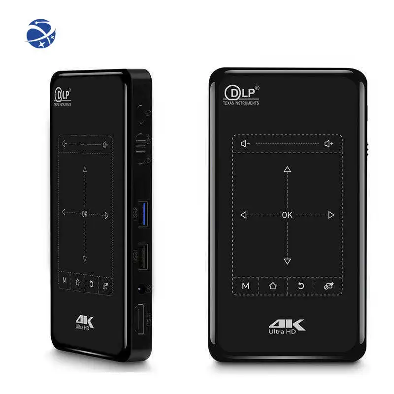 Yyhc Dual Band 3D Mini 4K Hd Decodifica Proiettore Dlp Con 5G Wifi Bt 2 + 16Gb Proiettore Pico Ricaricabile Per Iphone Android