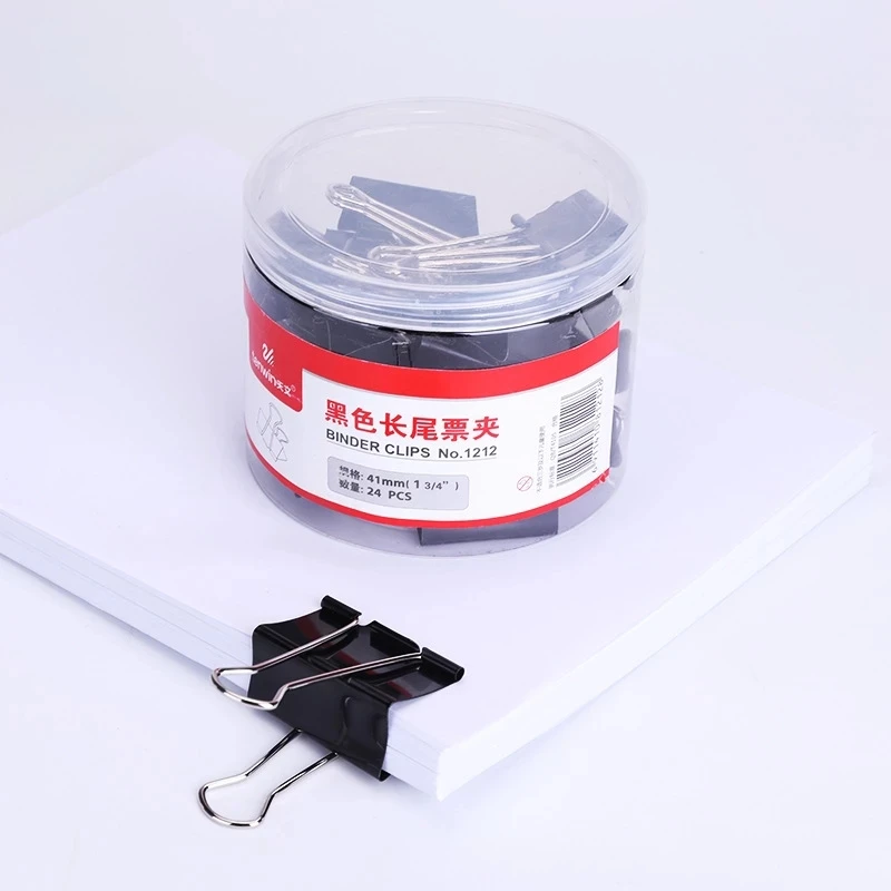 Tenwin Metal Paper Clip 15 19 25 32mm Foldback Metal Binder Clips colorful Grip Clamps Paper Document Office School Stationery paper clips,binder clips,metal clamp clips