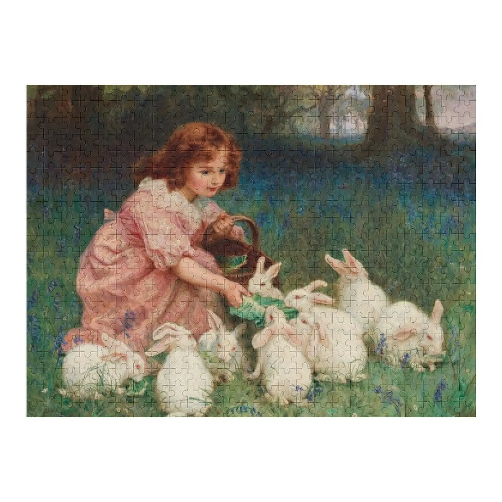 

Feeding the Rabbits - Frederick Morgan Jigsaw Puzzle Photo Woodens For Adults Customized Gifts For Kids Puzzle