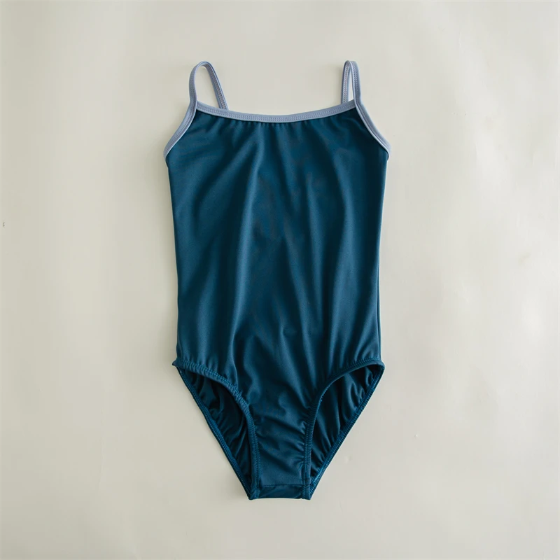 Hohe Qualität Nylon Spandex Kinder Kinder Mädchen Training Dancewear Leibchen Zwei-farbe Ton Ballett Tanz Trikots – Detail 10