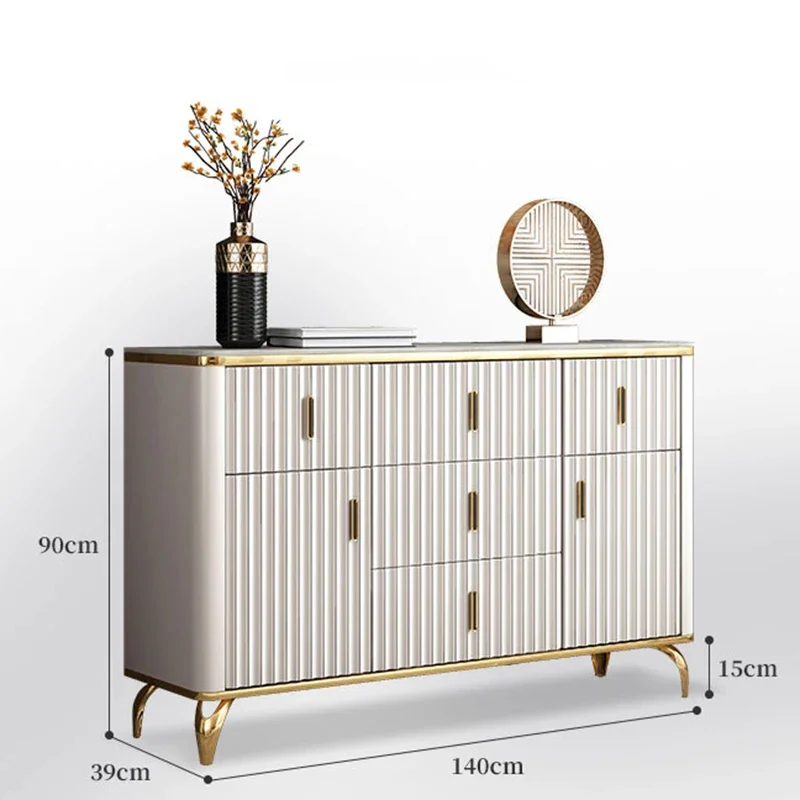Dish Modern Wood Sideboards Kitchen Nordic Shelves Modular Luxury Sideboards Storage Table De Chevet Small Room Furnitures HDH