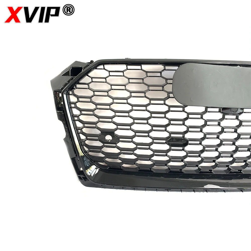 XVIP RS5 스타일 프론트 범퍼 허니콤 후드 상단 그릴 (아우디 A5 S5 F5 2017-2019 스탠다드/ S-라인/ S5 그릴용) 자동차 액세서리