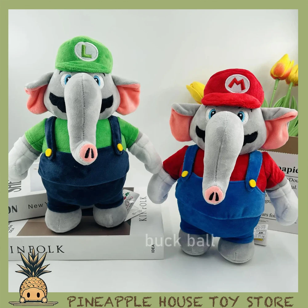 27Cm Super Mario Wonder Peluche Elefante Mario Luigi Peluche Bambola Mario Bros Morbido Farcito Bambini Bambola Del Fumetto Giocattolo Regali Di Natal