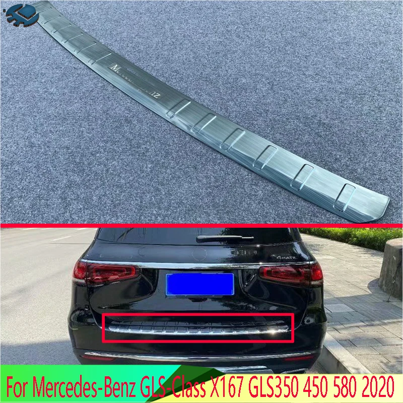 

For Mercedes-Benz GLS-Class X167 GLS350 450 580 2020 rear bumper protection window sill outside trunks decorative plate pedal