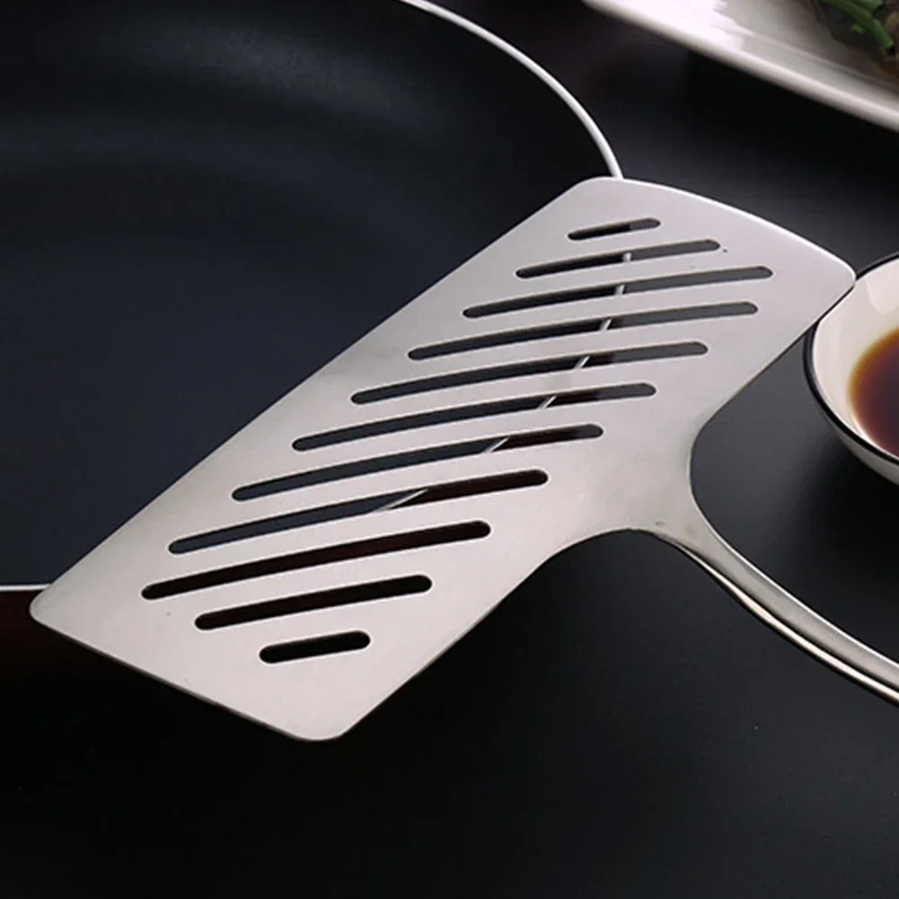 304 Stainless Steel Extra Wide Fish Spatulas Steak Shovel Fish Turner Slotted Beveled Kitchen Cooking Utensils Kitchen tool