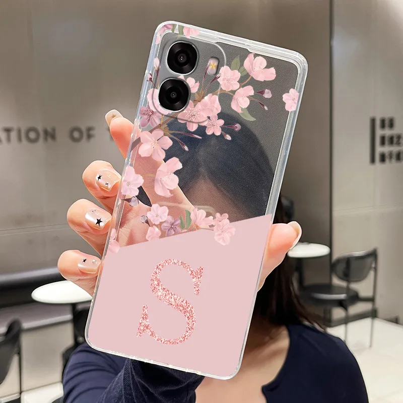 Floral Transparent Soft Silicone Phone Case - Clear TPU Back Cover